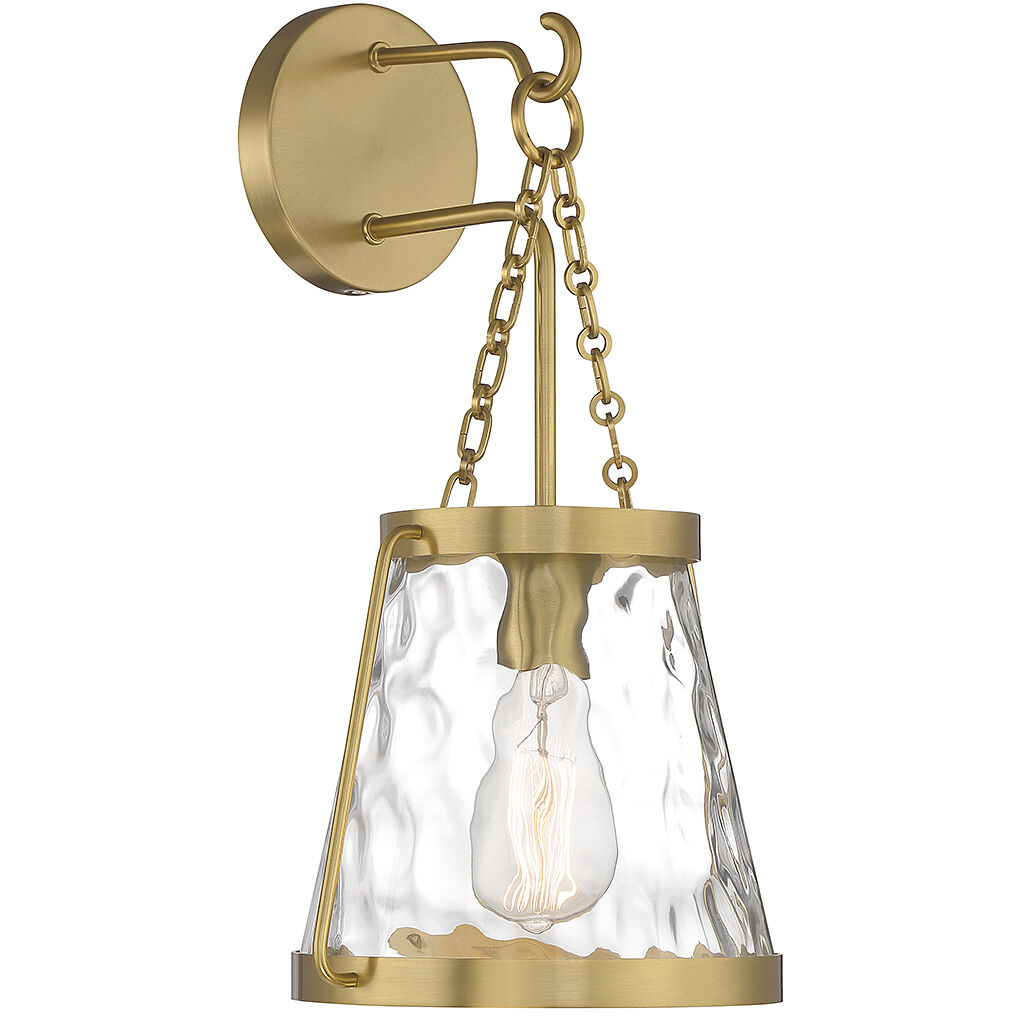 Crawford 1 Light 10 inch Warm Brass Wall Sconce Wall Light