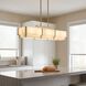 Orleans 5 Light 44.38 inch Distressed Gold Linear Chandelier Ceiling Light