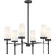 Haynes 6 Light 30 inch Matte Black Chandelier Ceiling Light, Essentials