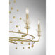 Iris 6 Light 31.5 inch White with Warm Brass Accents Chandelier Ceiling Light in White/Warm Brass