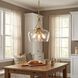 Octave 3 Light 15 inch Warm Brass Pendant Ceiling Light, Essentials