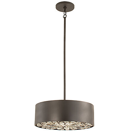 Azores 4 Light 18 inch Black Cashmere Convertible Semi-Flush or Pendant Ceiling Light