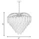 Boa 9 Light 27 inch Warm Brass Chandelier Ceiling Light