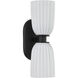 Baldwin 2 Light 4.5 inch Matte Black Wall Sconce Wall Light, Essentials