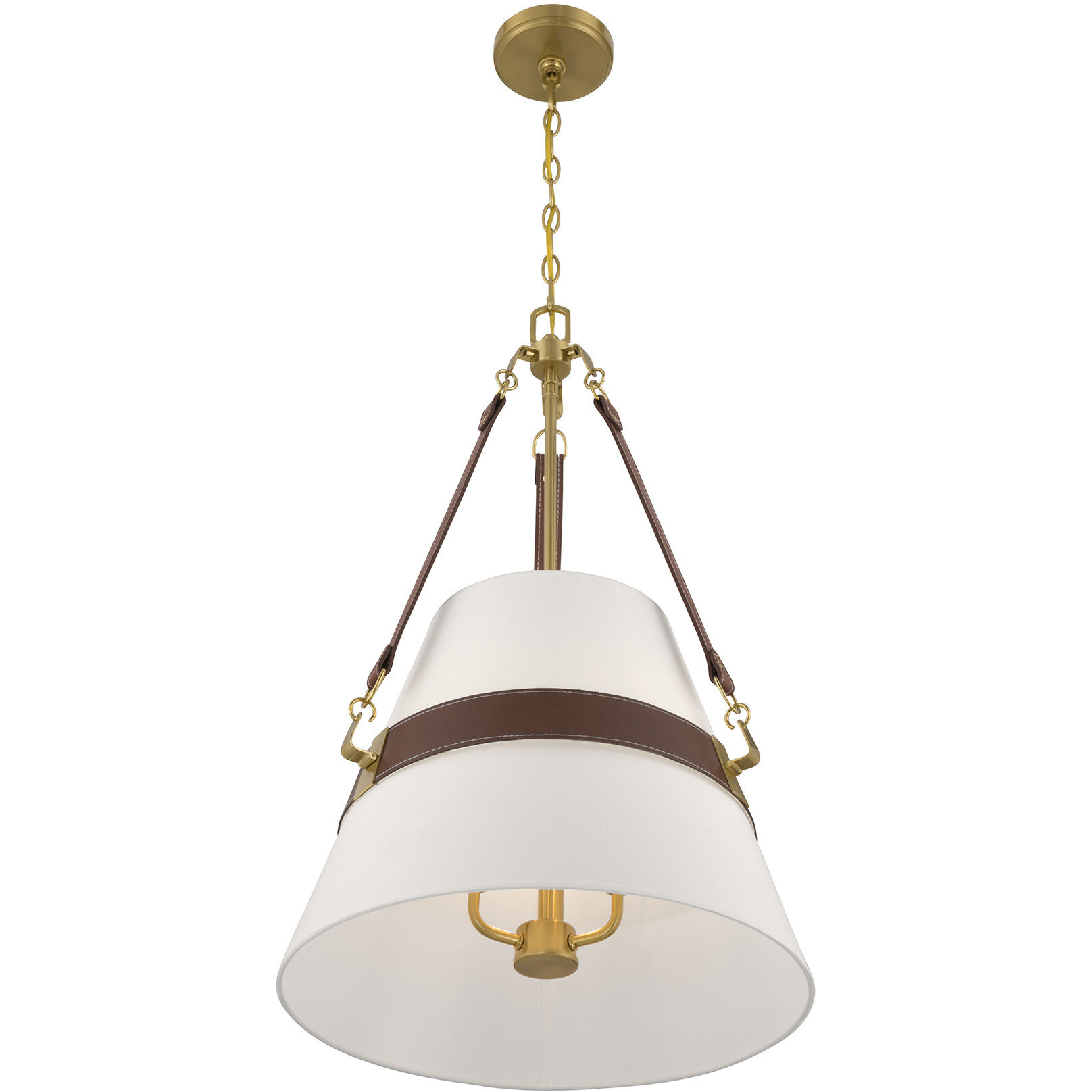 Corinth 3 Light 16.75 inch Warm Brass Pendant Ceiling Light