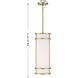 Porter 1 Light 8 inch Warm Brass Mini-Pendant Ceiling Light