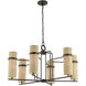 Weston 6 Light 34 inch Mediterranean Bronze Chandelier Ceiling Light