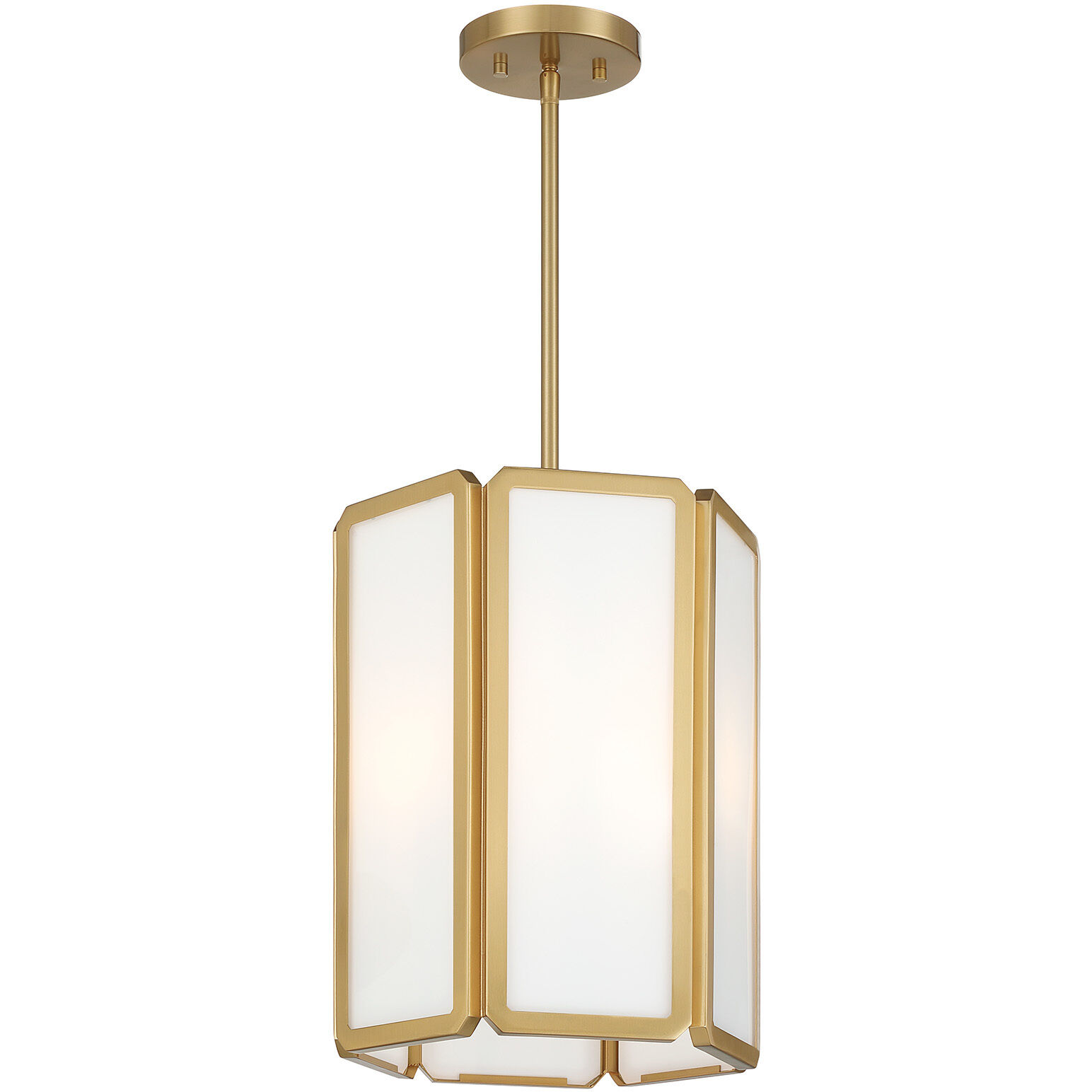 Leeds 3 Light 12 inch Warm Brass Pendant Ceiling Light