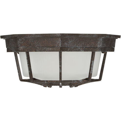 Exterior Collections 1 Light 9 inch Rustic Bronze Outdoor Flush Mount