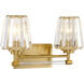 Garnet 2 Light 16 inch Warm Brass Bathroom Vanity Light Wall Light