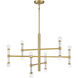 Kingsburg 12 Light 32 inch Warm Brass Chandelier Ceiling Light, Lighting One (Open)