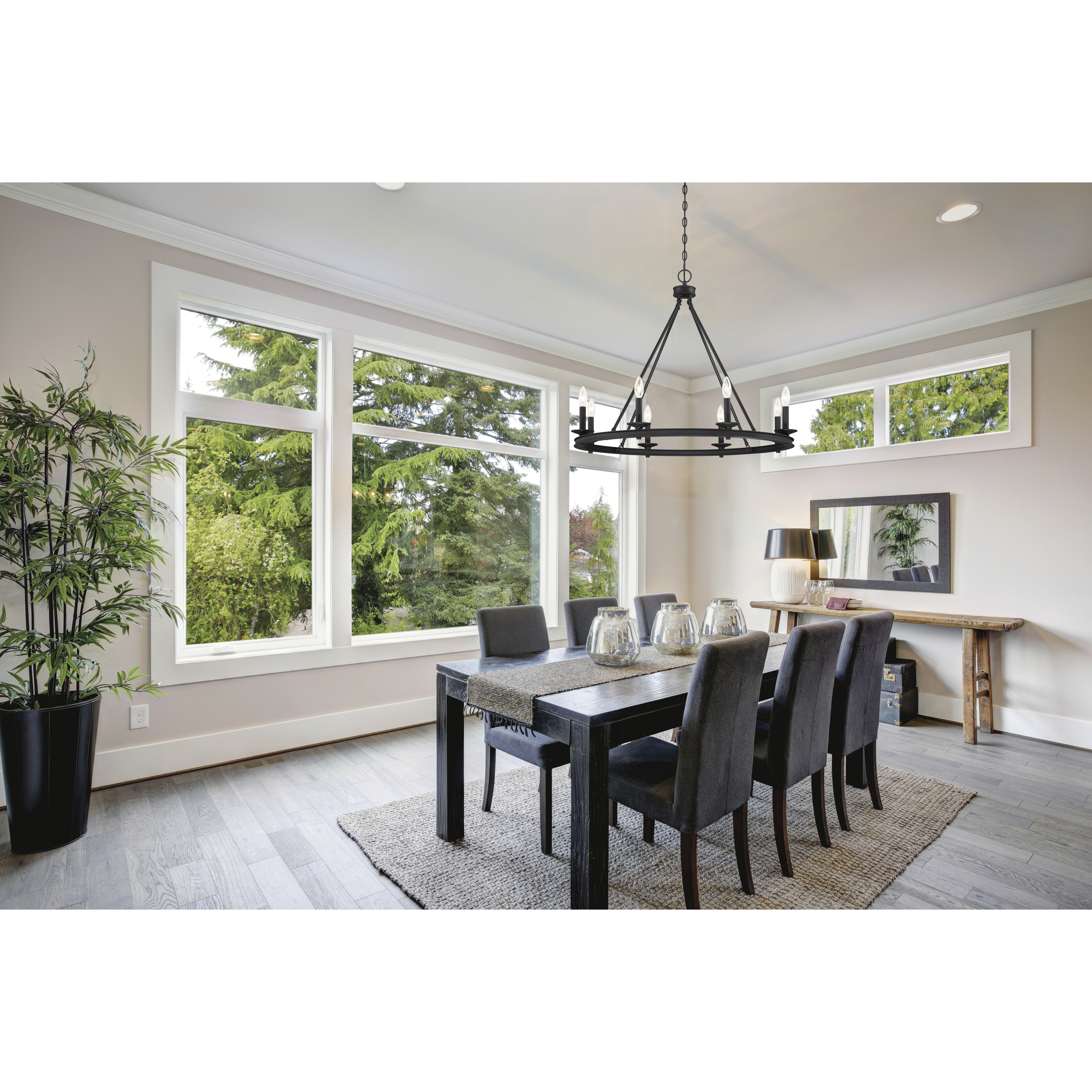 Middleton 8 Light 33 inch Matte Black Chandelier Ceiling Light, Essentials