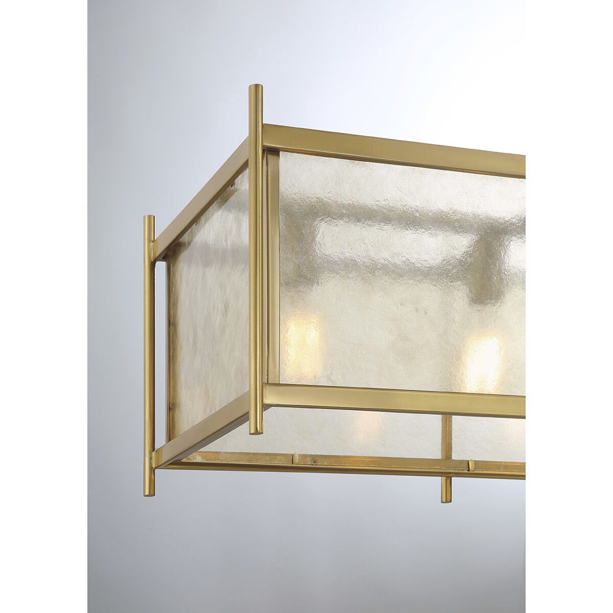 Jacobs 5 Light 40 inch Warm Brass Linear Chandelier Ceiling Light