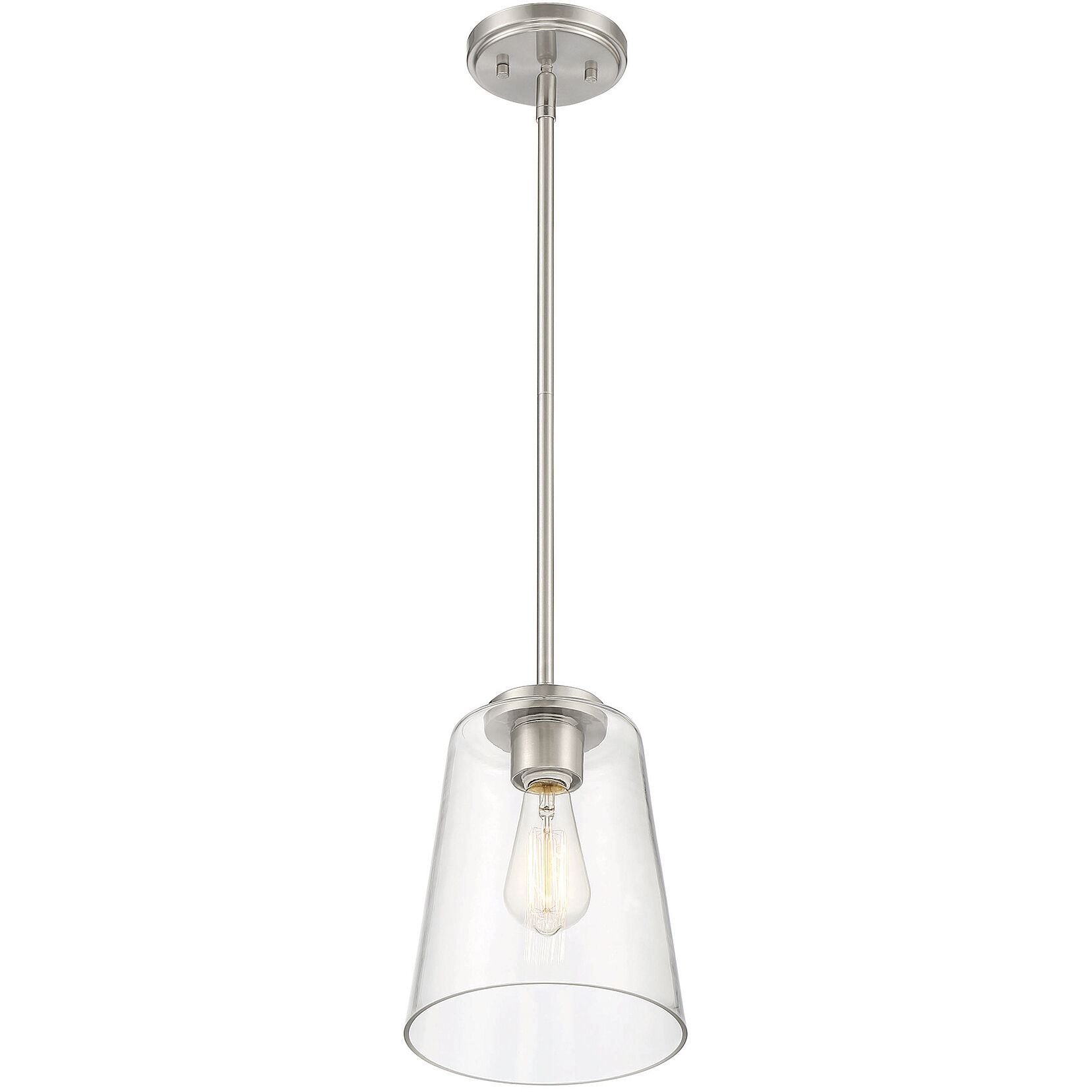 Calhoun 1 Light 8 inch Satin Nickel Pendant Ceiling Light, Essentials