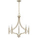 Woodlawn 5 Light 28 inch Noble Brass Chandelier Ceiling Light