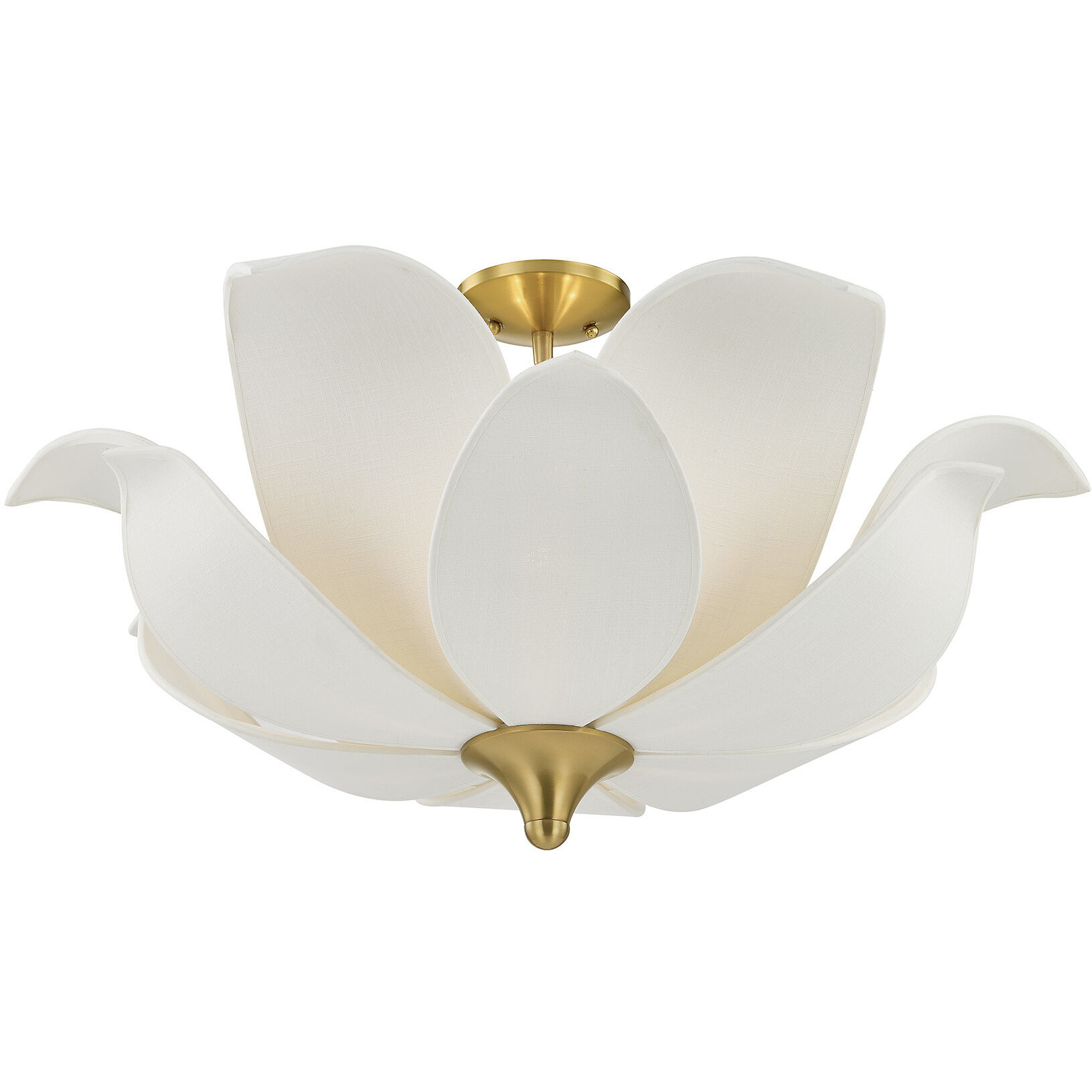 Elsie 6 Light 30 inch Warm Brass Covertible SemiFlush Ceiling Light