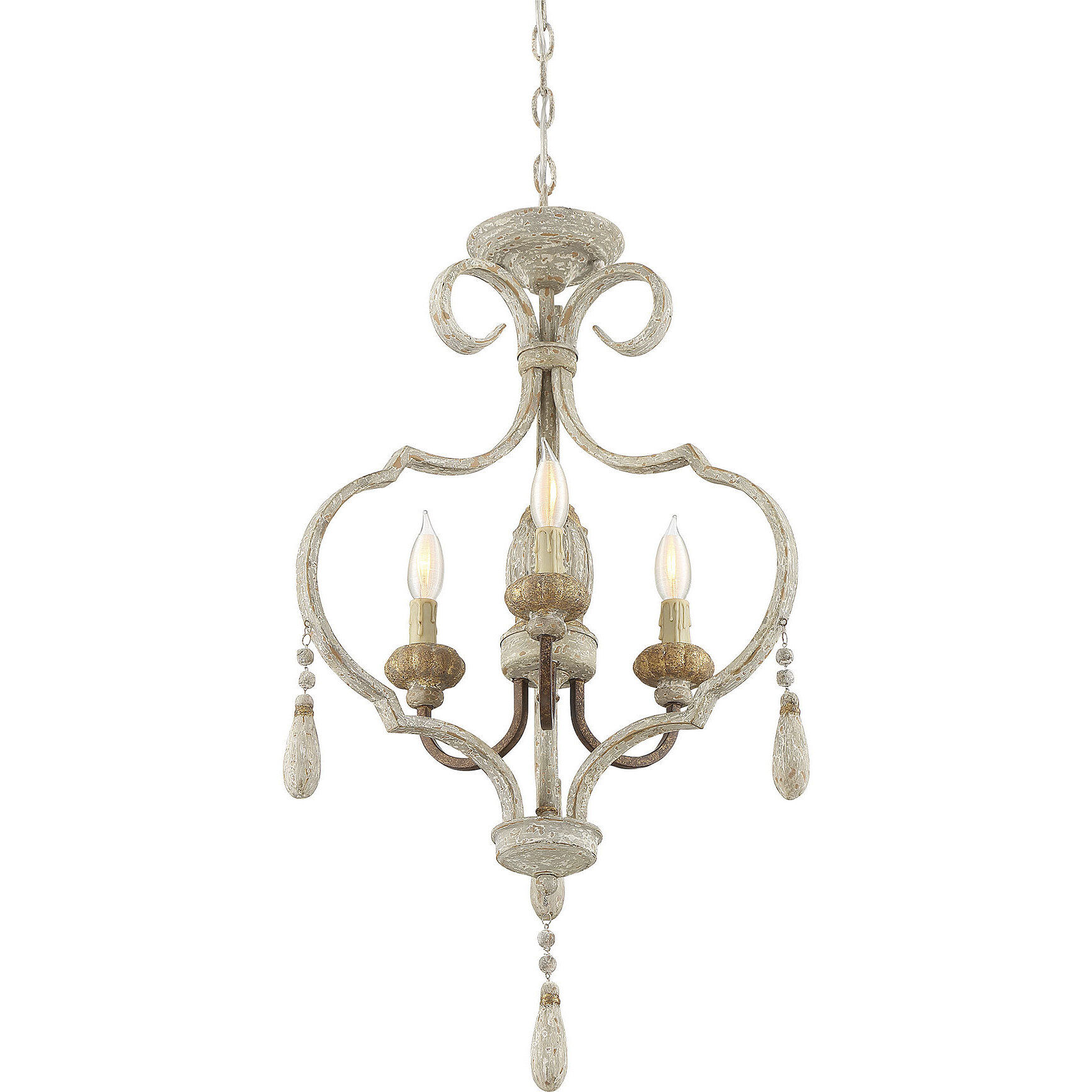 Dauphin 3 Light 18.75 inch Avignon Convertible Semi-Flush or Pendant Ceiling Light