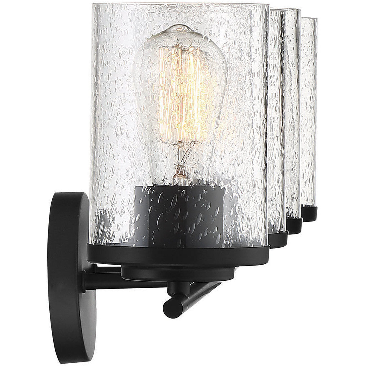 Marshall 4 Light 31 inch Black Bathroom Vanity Light Wall Light, Essentials