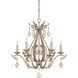 Rothchild 6 Light 28 inch Oxidized Silver Chandelier Ceiling Light