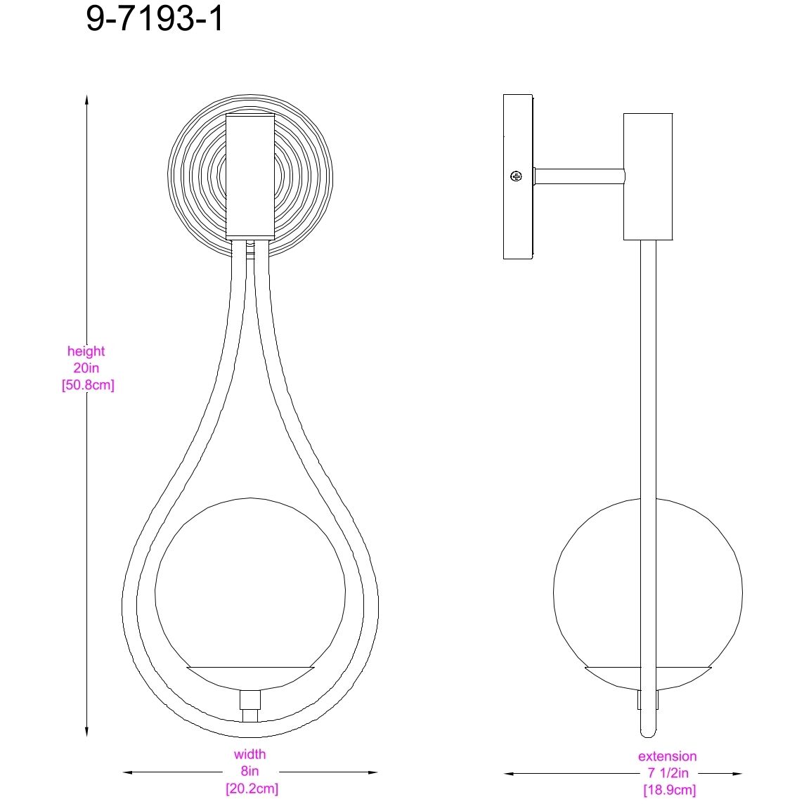 Encino 1 Light 8 inch Polished Chrome Wall Sconce Wall Light