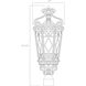 Felicity 3 Light 25 inch New Tortoise Shell Outdoor Post Lantern