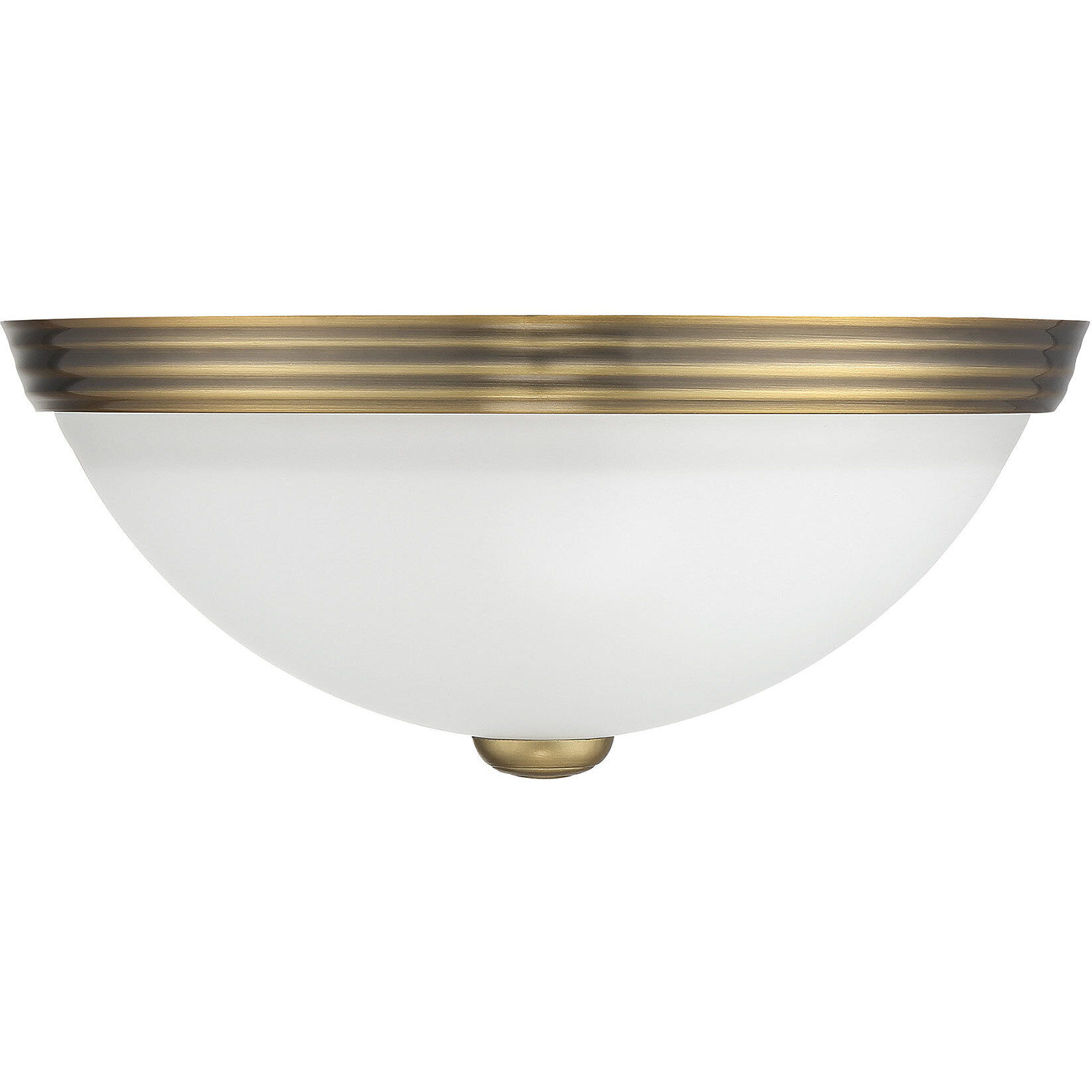 Stella 2 Light 11 inch Warm Brass Flush Mount Ceiling Light, Essentials