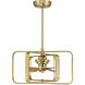 Lynx 14 inch Warm Brass with Gold Blades Fan D'Lier