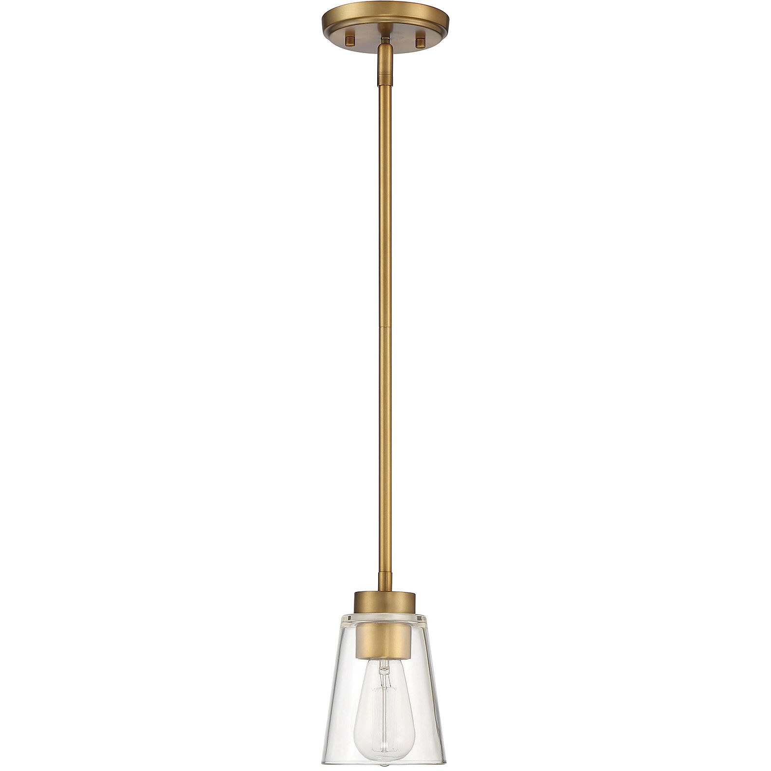 Calhoun 1 Light 5 inch Warm Brass Mini-Pendant Ceiling Light, Essentials