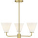 Blair 3 Light 24 inch Warm Brass Chandelier Ceiling Light