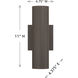 Kelley LED 11 inch Bronze Outdoor Wall Lantern
