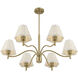 Rosa 6 Light 36 inch Noble Brass Chandelier Ceiling Light