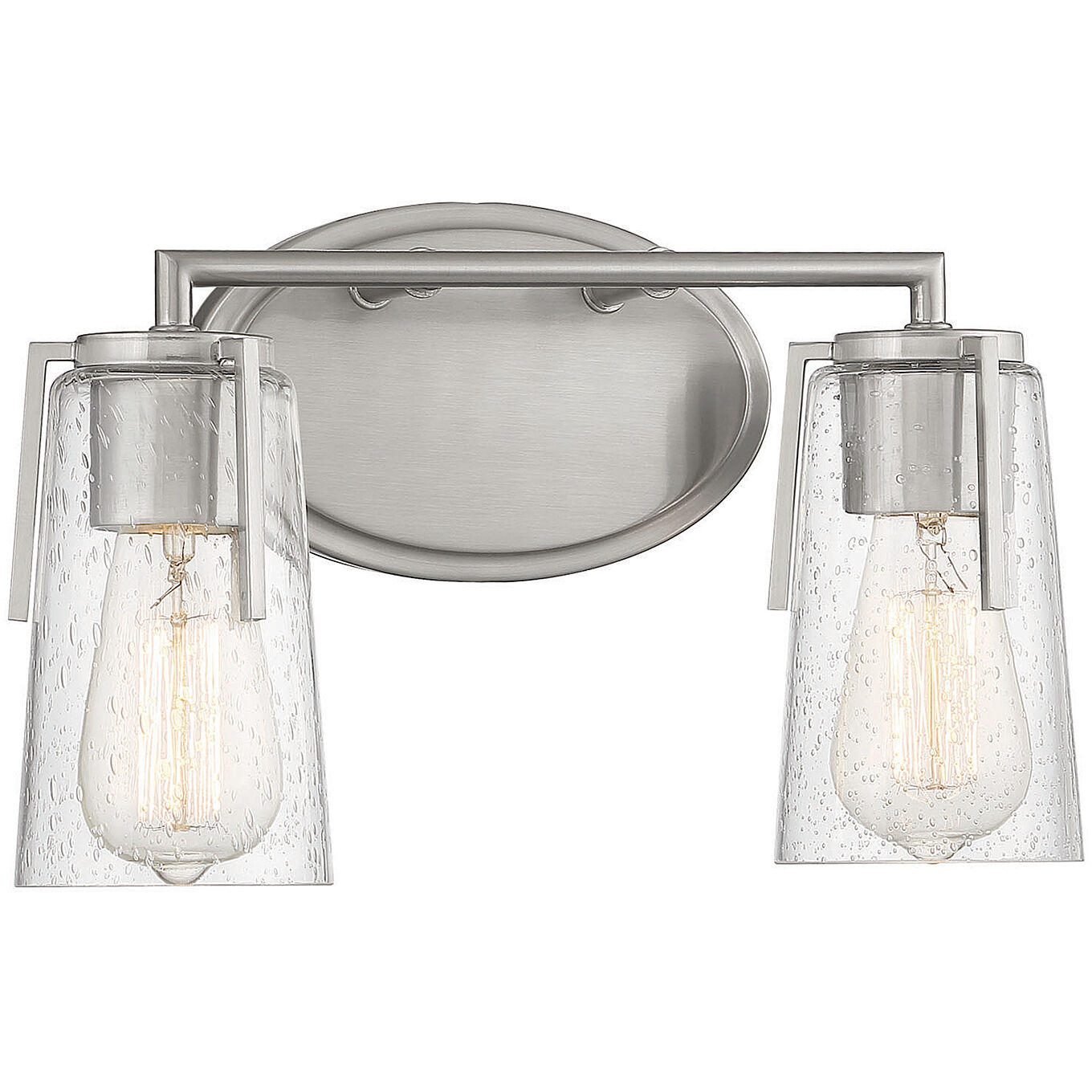 Sacremento 2 Light 14 inch Satin Nickel Bathroom Vanity Light Wall Light, Essentials