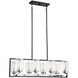Redmond 8 Light 15 inch Matte Black/Polished Chrome Chandelier Ceiling Light