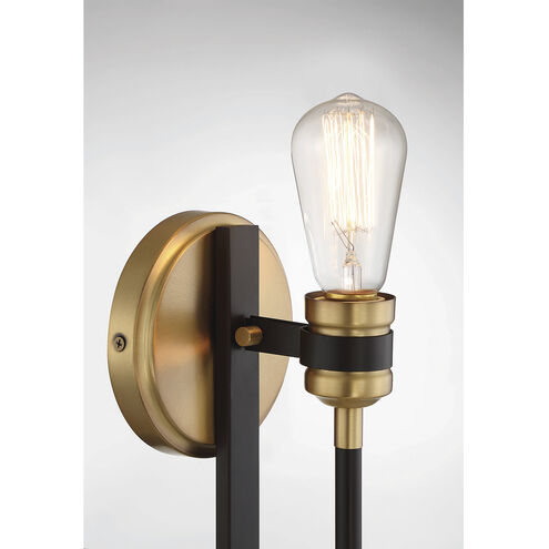 Kenyon 1 Light 5 inch Bronze with Brass Accents Wall Sconce Wall Light, Essentials