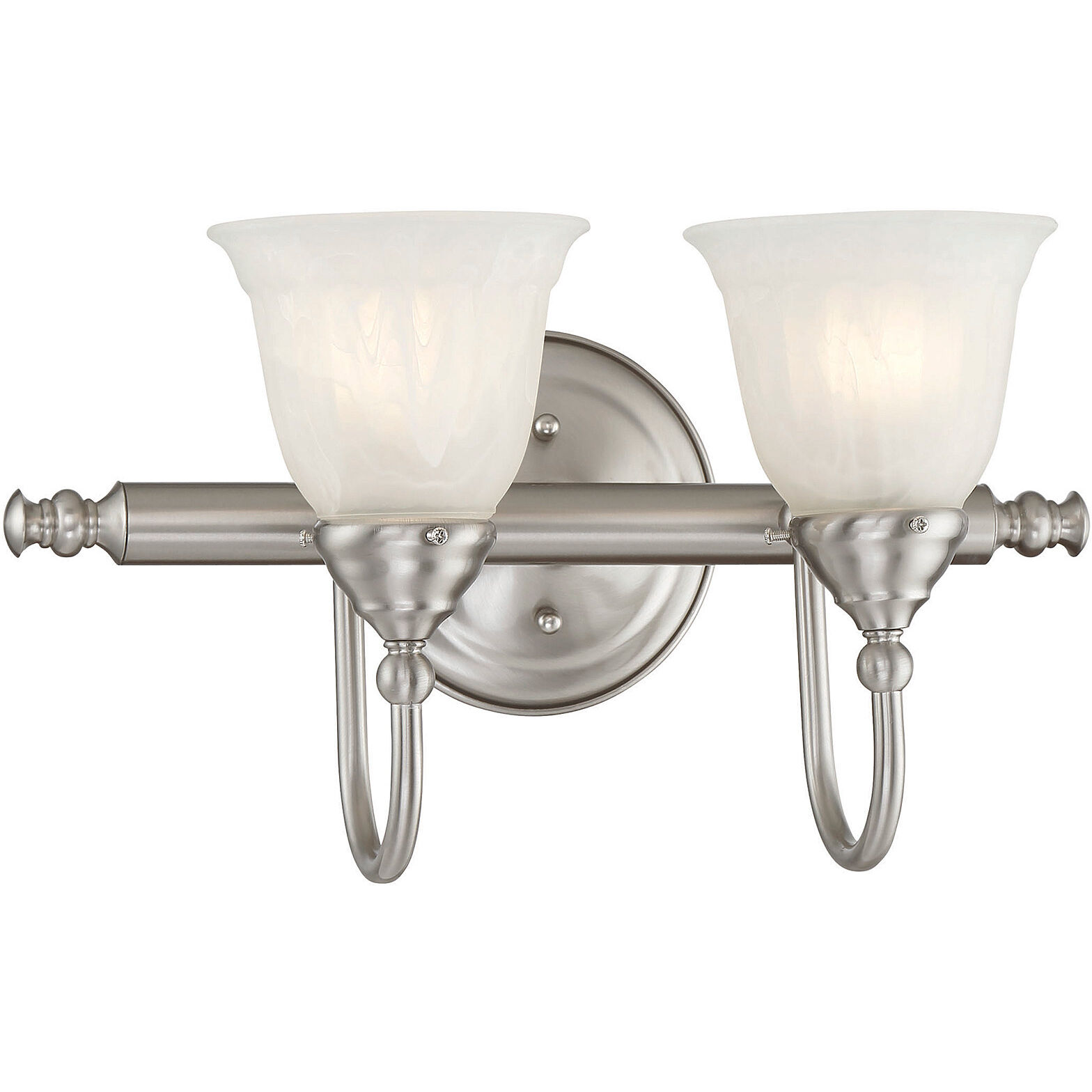 Brunswick 2 Light 17 inch Satin Nickel Bathroom Vanity Light Wall Light, Essentials