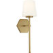 Conover 1 Light 5.5 inch Warm Brass Wall Sconce Wall Light, Lighting One
