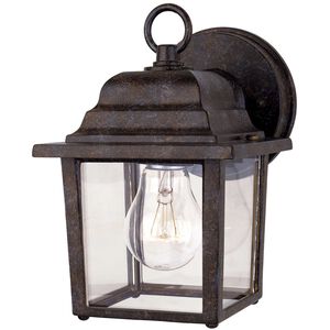 Exterior Collections 1 Light 8.25 inch Rustic Bronze Outdoor Wall Lantern
