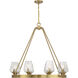 Carlton 8 Light 36 inch Warm Brass Chandelier Ceiling Light