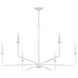 Salerno 6 Light 42 inch Bisque White Chandelier Ceiling Light, Essentials