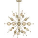 Crescent 6 Light 28.5 inch Noble Brass Chandelier Ceiling Light