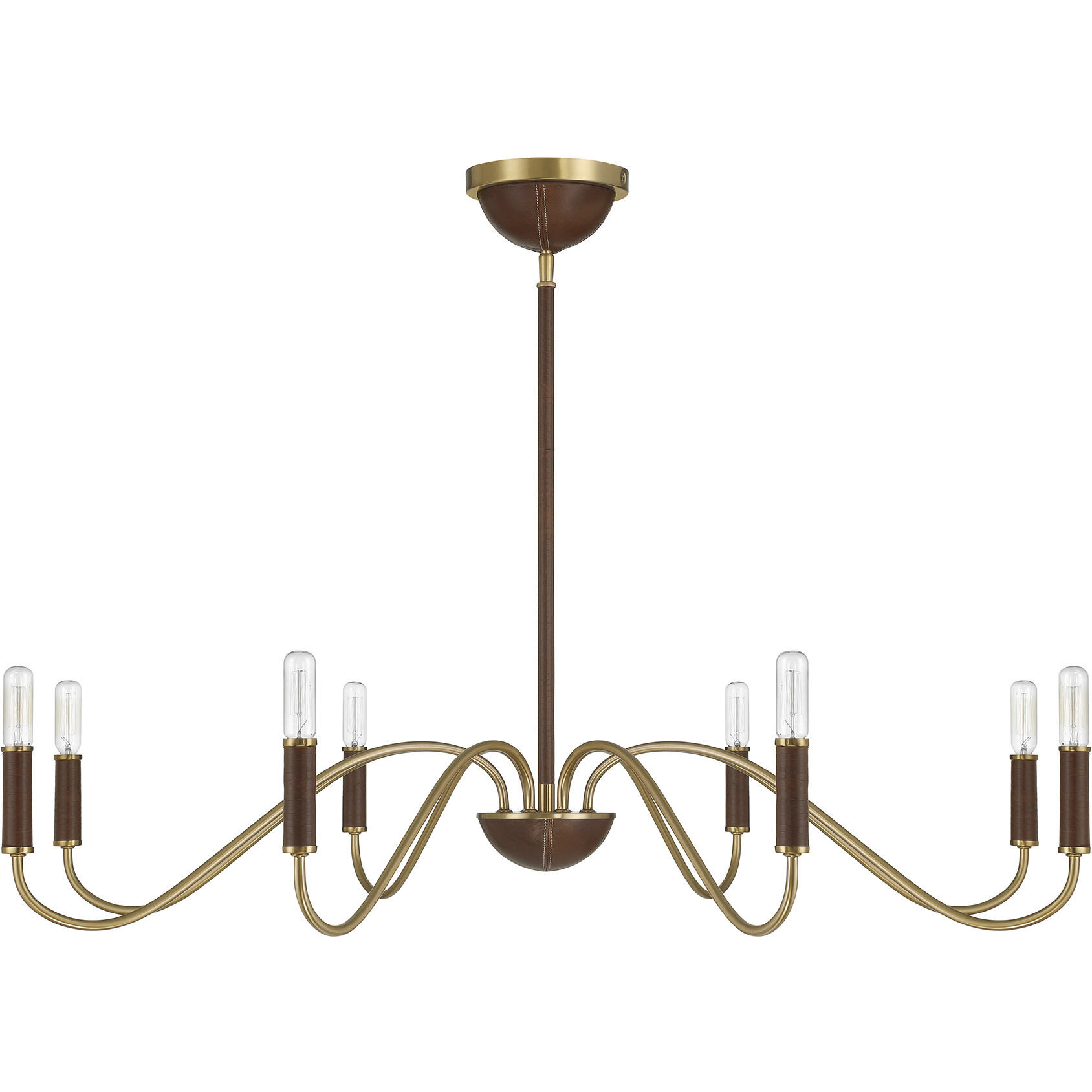 Abeline 8 Light 39 inch Warm Brass Chandelier Ceiling Light