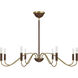 Abeline 8 Light 39 inch Warm Brass Chandelier Ceiling Light