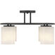 Herron 4 Light 24 inch Matte Black Semi-Flush Ceiling Light