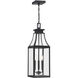 Emery 3 Light 8.25 inch Matte Black Outdoor Hanging Lantern