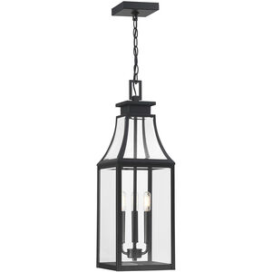 Emery 3 Light 8.25 inch Matte Black Outdoor Hanging Lantern