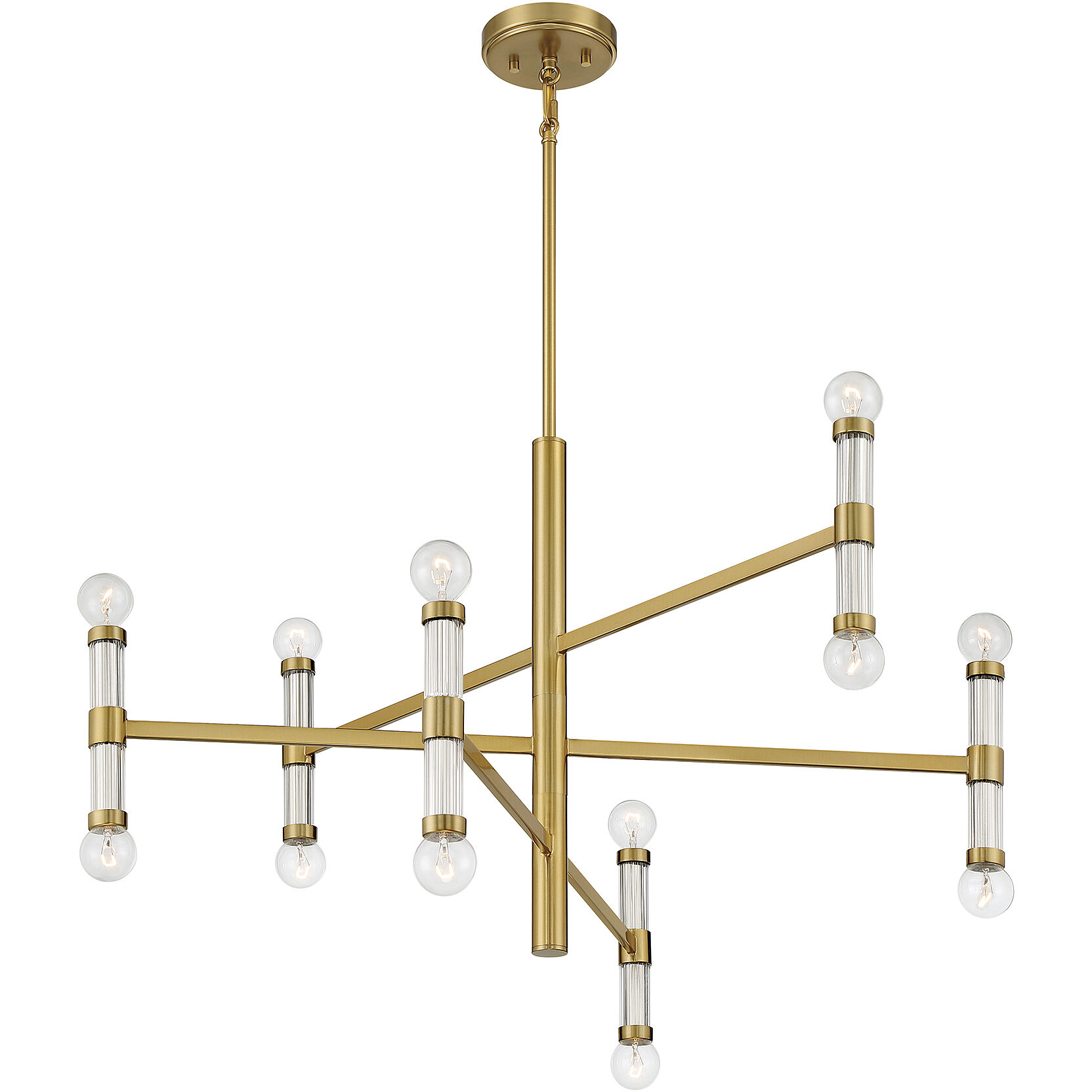 Kingsburg 12 Light 32 inch Warm Brass Chandelier Ceiling Light