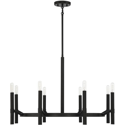 Padgett 8 Light 32 inch Matte Black Chandelier Ceiling Light