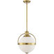 Westbourne 1 Light 12.75 inch Warm Brass Pendant Ceiling Light, Essentials