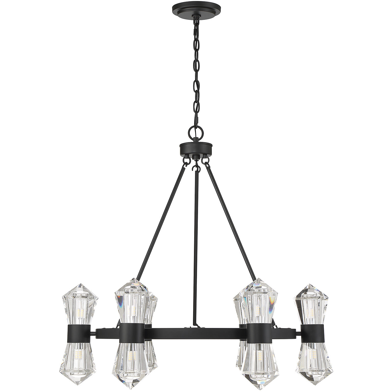 Dryden LED 32 inch Matte Black Chandelier Ceiling Light
