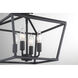 Townsend 4 Light 13 inch Matte Black Semi-Flush Ceiling Light, Essentials